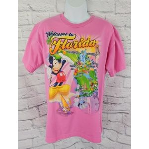 Disney "Welcome to Florida" 3D Tee, Medium Juniors